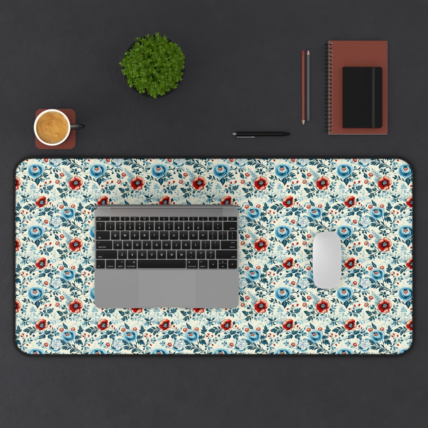 Beautiful Flowers Floral Pattern Desk Mat