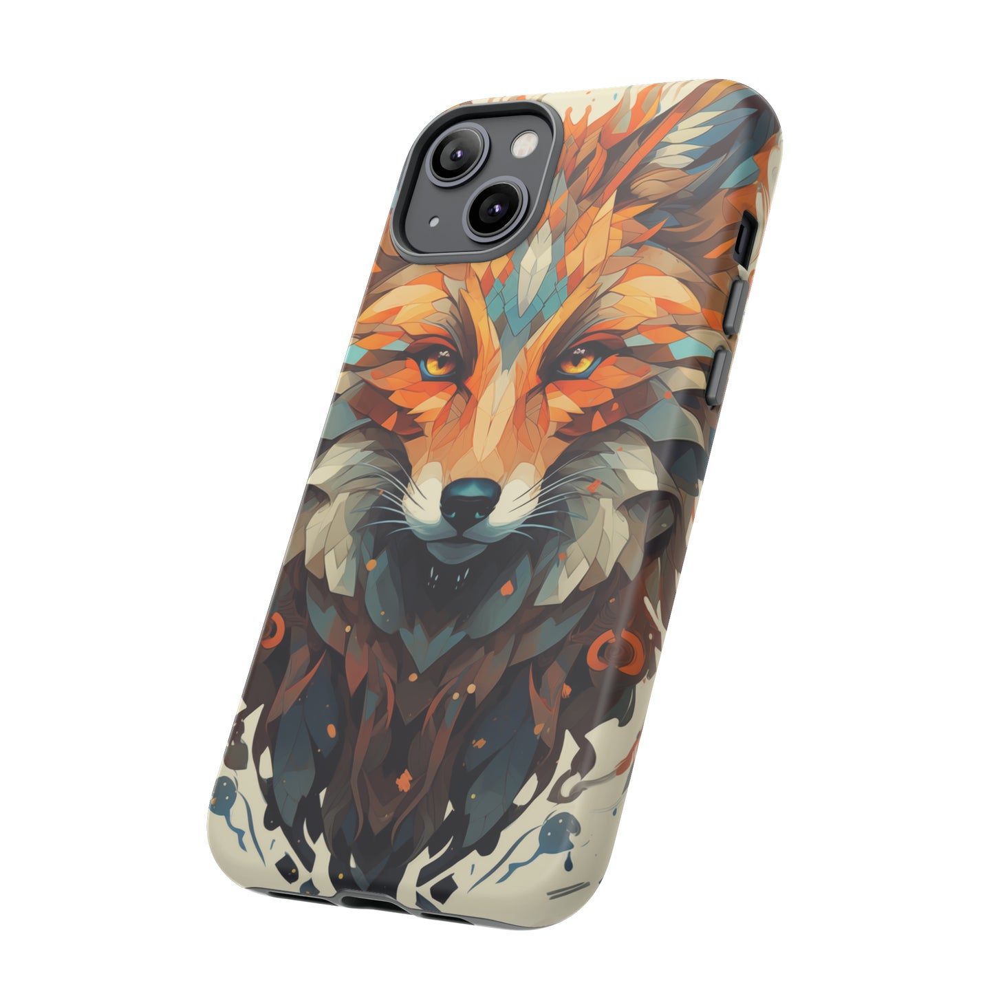 Majestic Fox Polygon Style Phone Case / Beautiful Color Case - Tough Cases for iPhone 15, iPhone 14 and iPhone 13