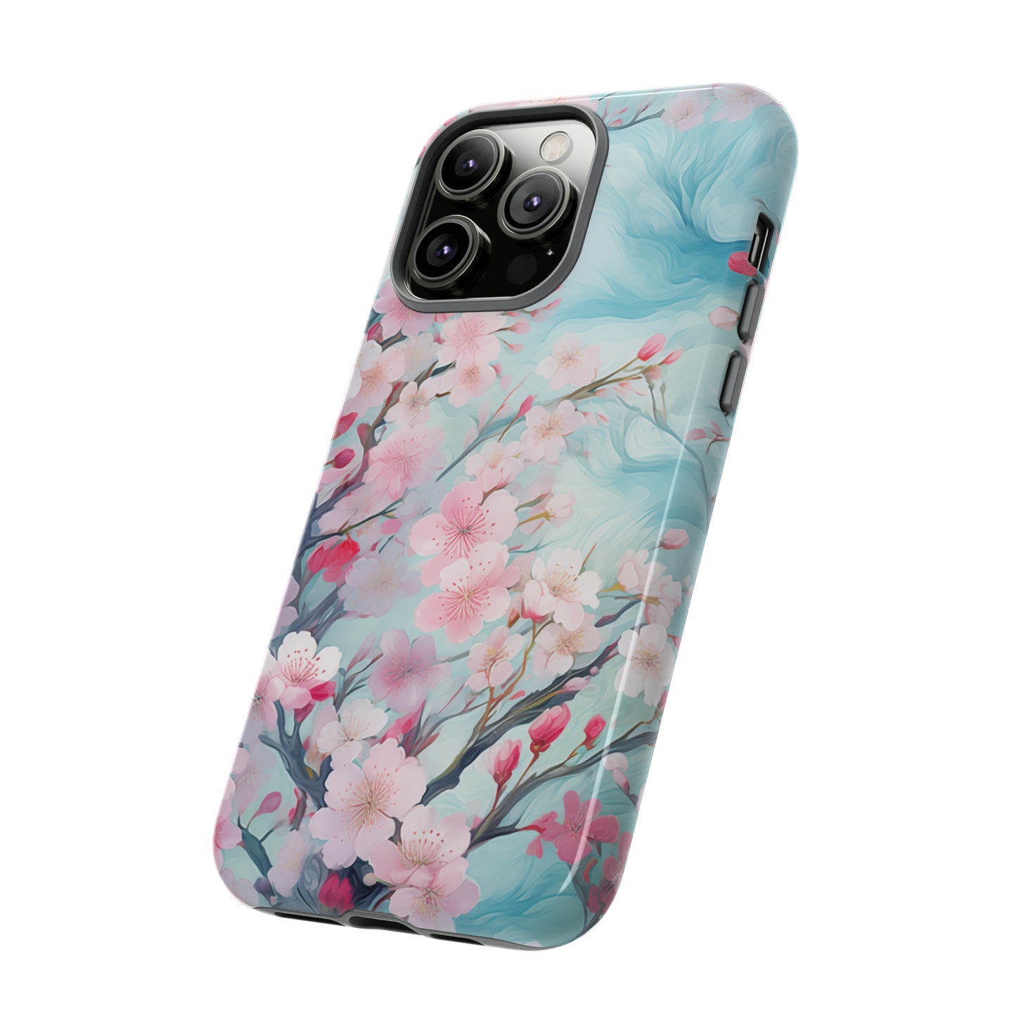 Blooming Spring Floral Style Phone Case / Beautiful Color Case - Tough Cases for iPhone 15, iPhone 14 and iPhone 13