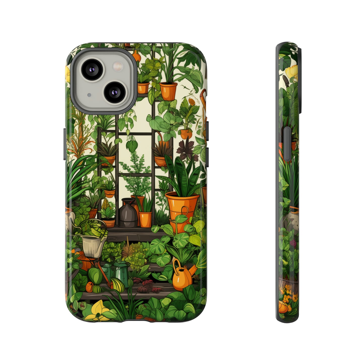 Joy of Gardening Abstract Drawing Style Phone Case / Beautiful Color Case - Tough Cases for iPhone 15, iPhone 14 and iPhone 13