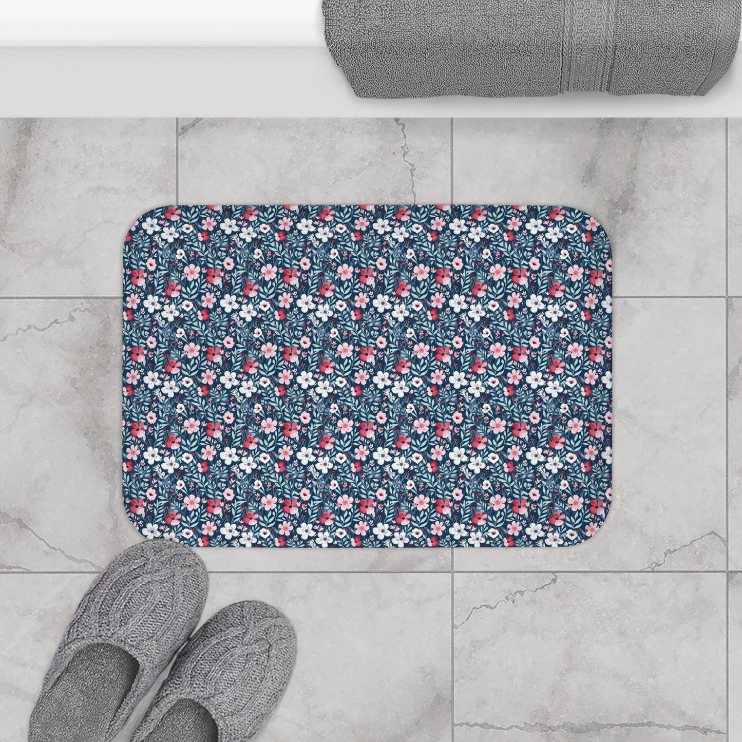 Beautiful Floral Style Pattern Bath Mat