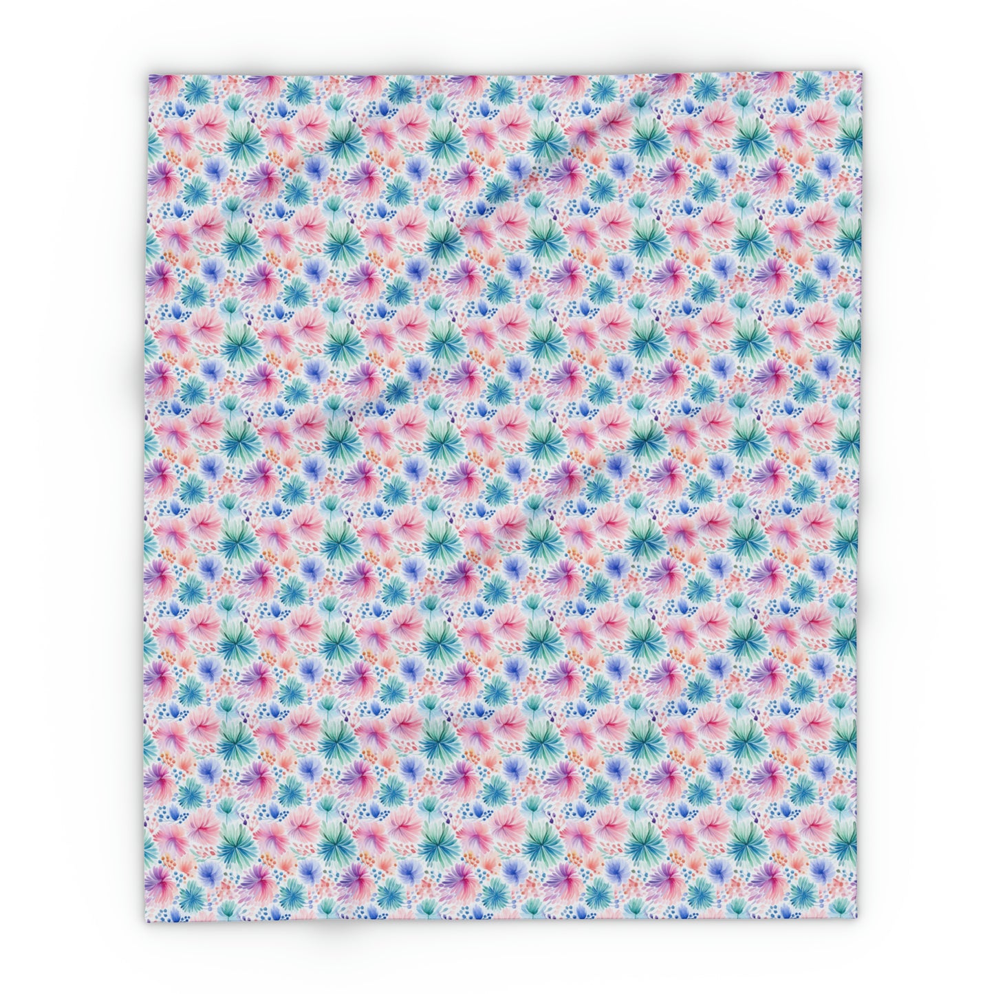 Beautiful Watercolor Floral Pattern Design Arctic Fleece Blanket