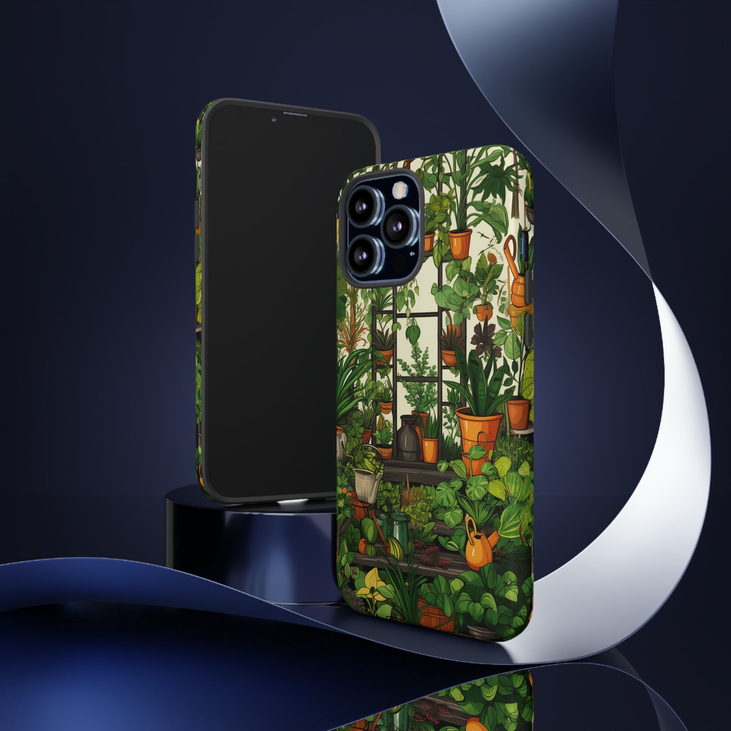 Joy of Gardening Abstract Drawing Style Phone Case / Beautiful Color Case - Tough Cases for iPhone 15, iPhone 14 and iPhone 13