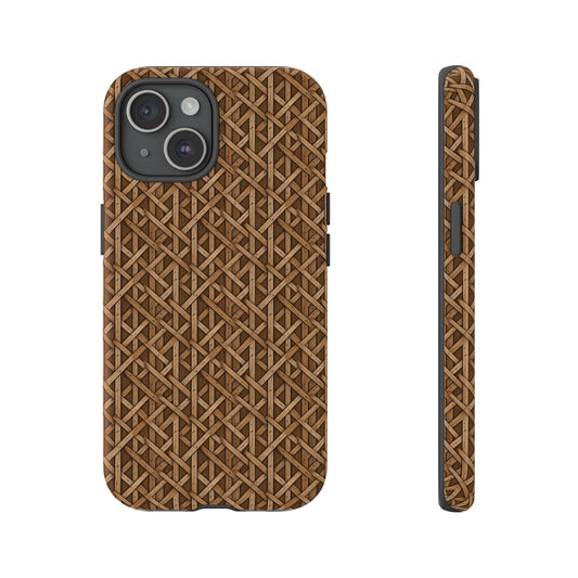 Cool Carpenter Fish Bone Wood Pattern Phone Case - Tough Cases for iPhone 15, iPhone 14 and iPhone 13