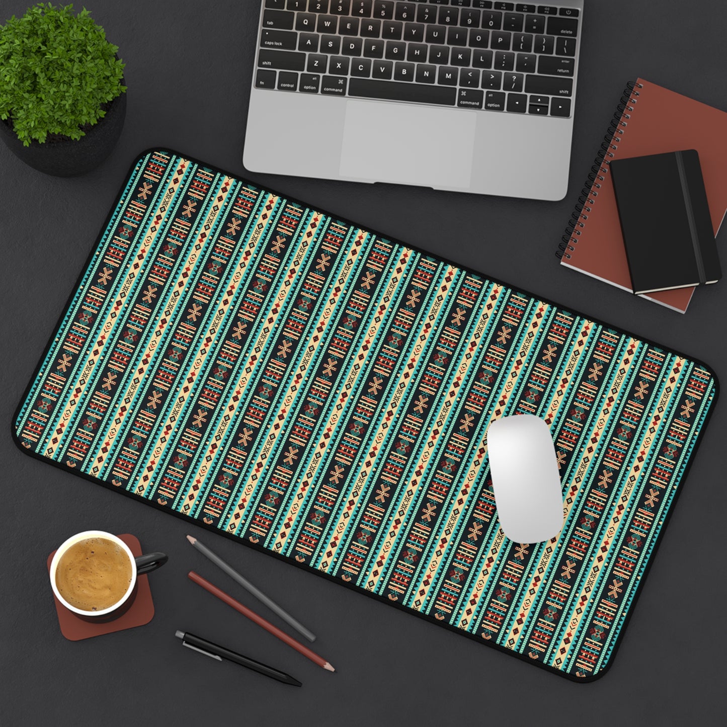 Colorful Tribal Pattern Desk Mat