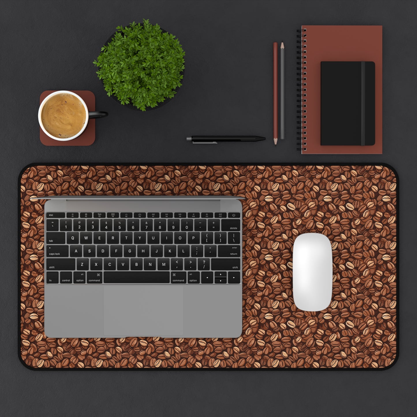 Coffee Beans Craving Pattern Desk Mat