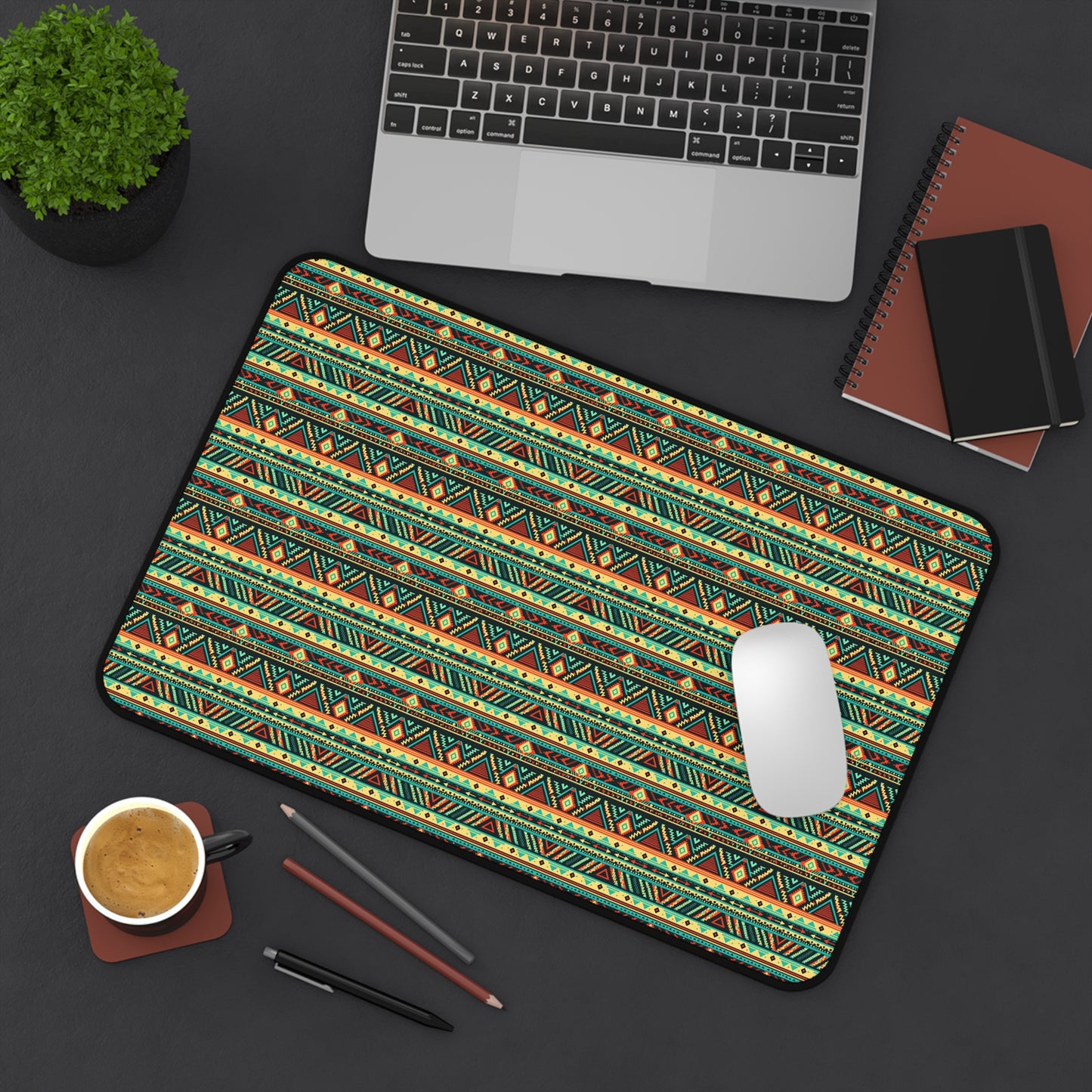 Ancient Aztec Pattern Desk Mat