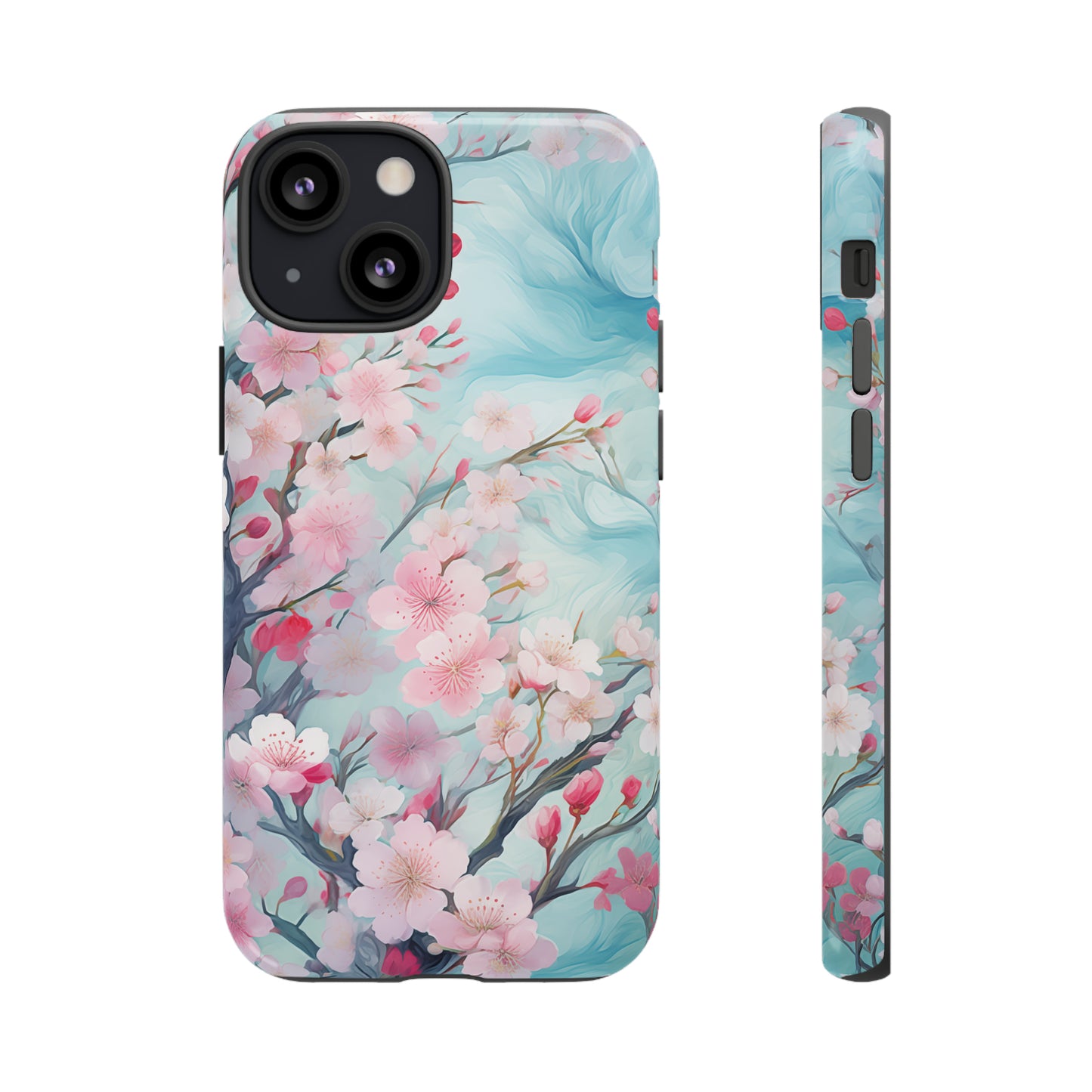 Blooming Spring Floral Style Phone Case / Beautiful Color Case - Tough Cases for iPhone 15, iPhone 14 and iPhone 13