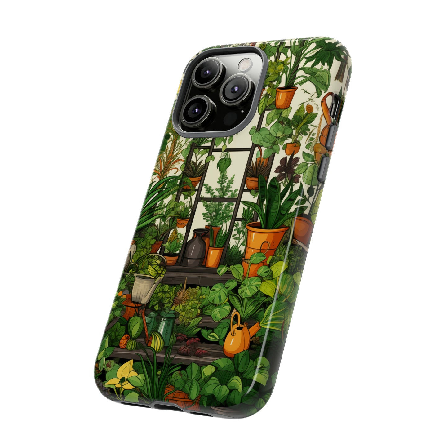 Joy of Gardening Abstract Drawing Style Phone Case / Beautiful Color Case - Tough Cases for iPhone 15, iPhone 14 and iPhone 13