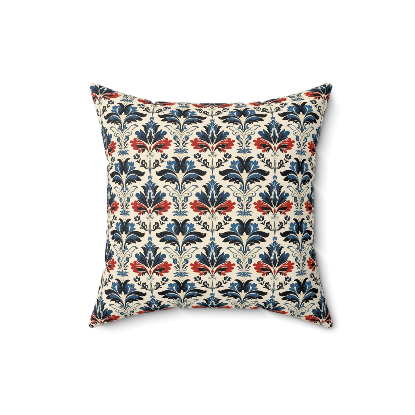 Majestic Floral Pattern Pillow - Spun Polyester Square Pillow