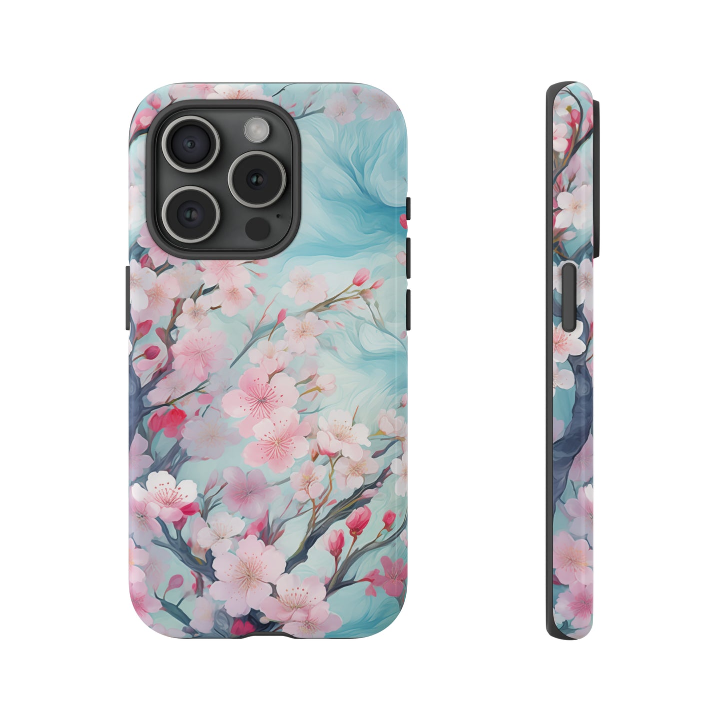 Blooming Spring Floral Style Phone Case / Beautiful Color Case - Tough Cases for iPhone 15, iPhone 14 and iPhone 13