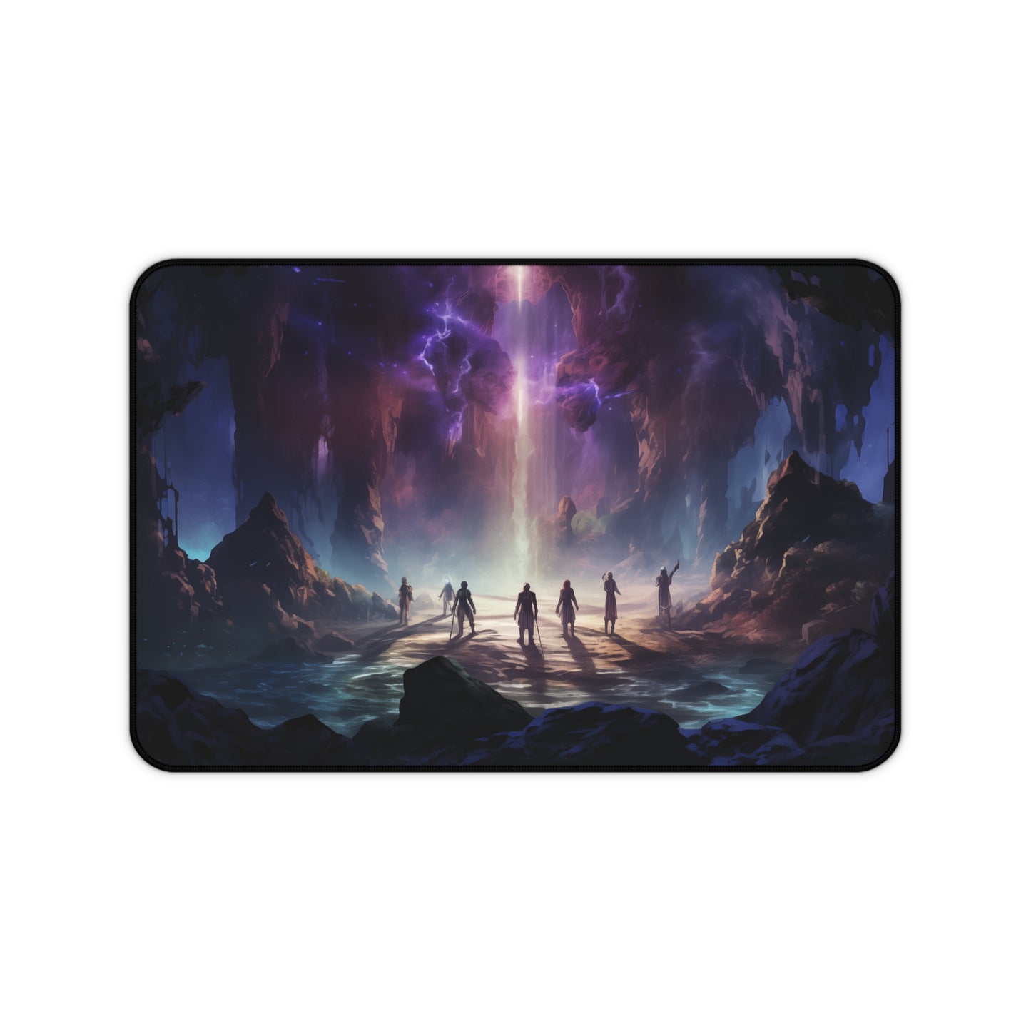 Epic Fantasy Friends Collection - "Soul-String Between Two Worlds" Watercolor Art Work Design - Neoprene Gaming Desk Mat / Cover