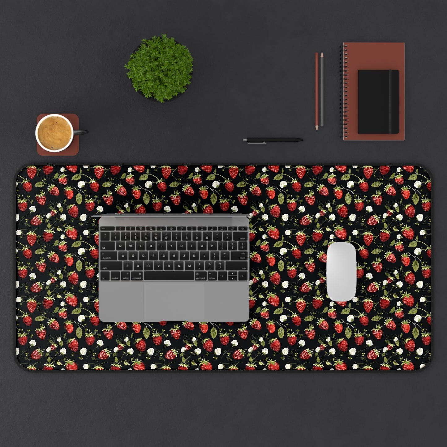 Yummy Strawberry Pattern Desk Mat