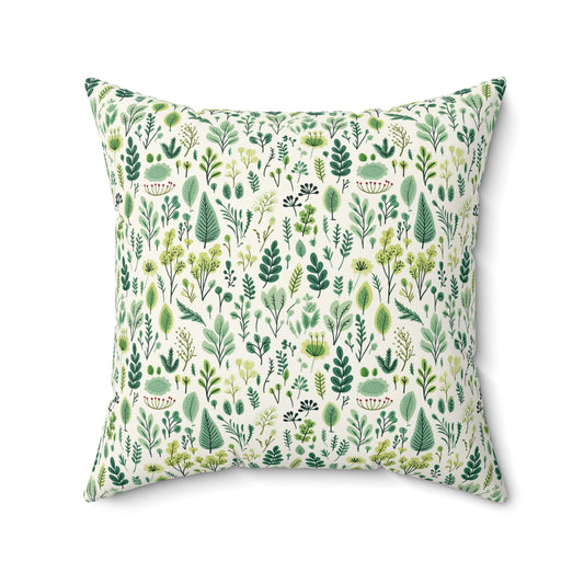 Refreshing Floral Pattern Pillow - Spun Polyester Square Pillow