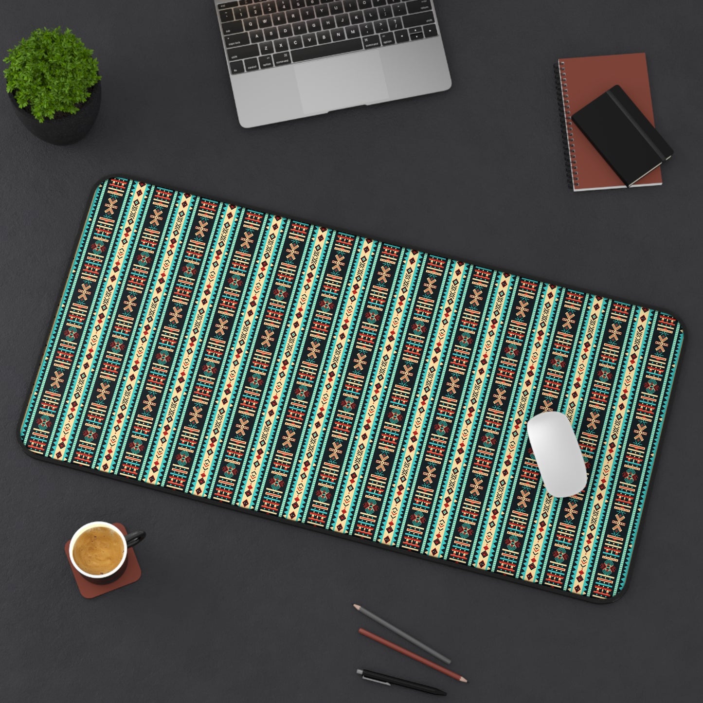 Colorful Tribal Pattern Desk Mat