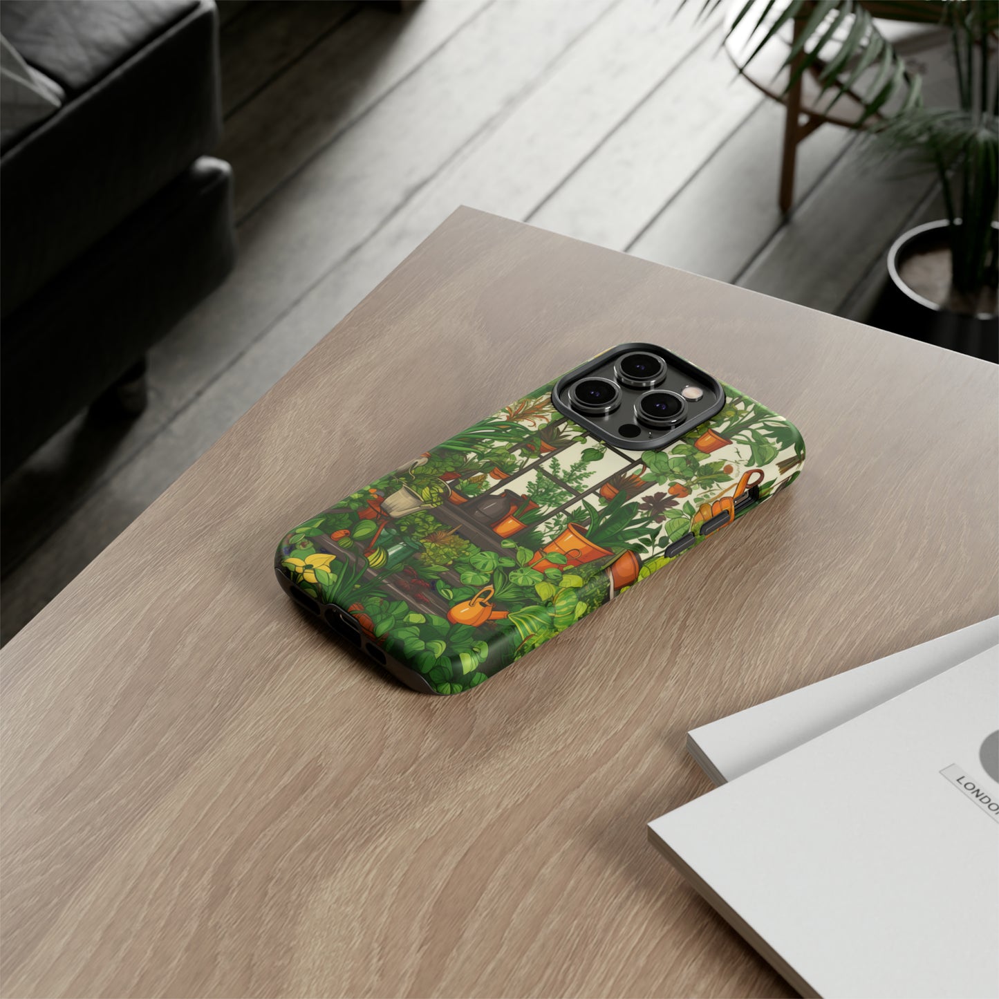 Joy of Gardening Abstract Drawing Style Phone Case / Beautiful Color Case - Tough Cases for iPhone 15, iPhone 14 and iPhone 13