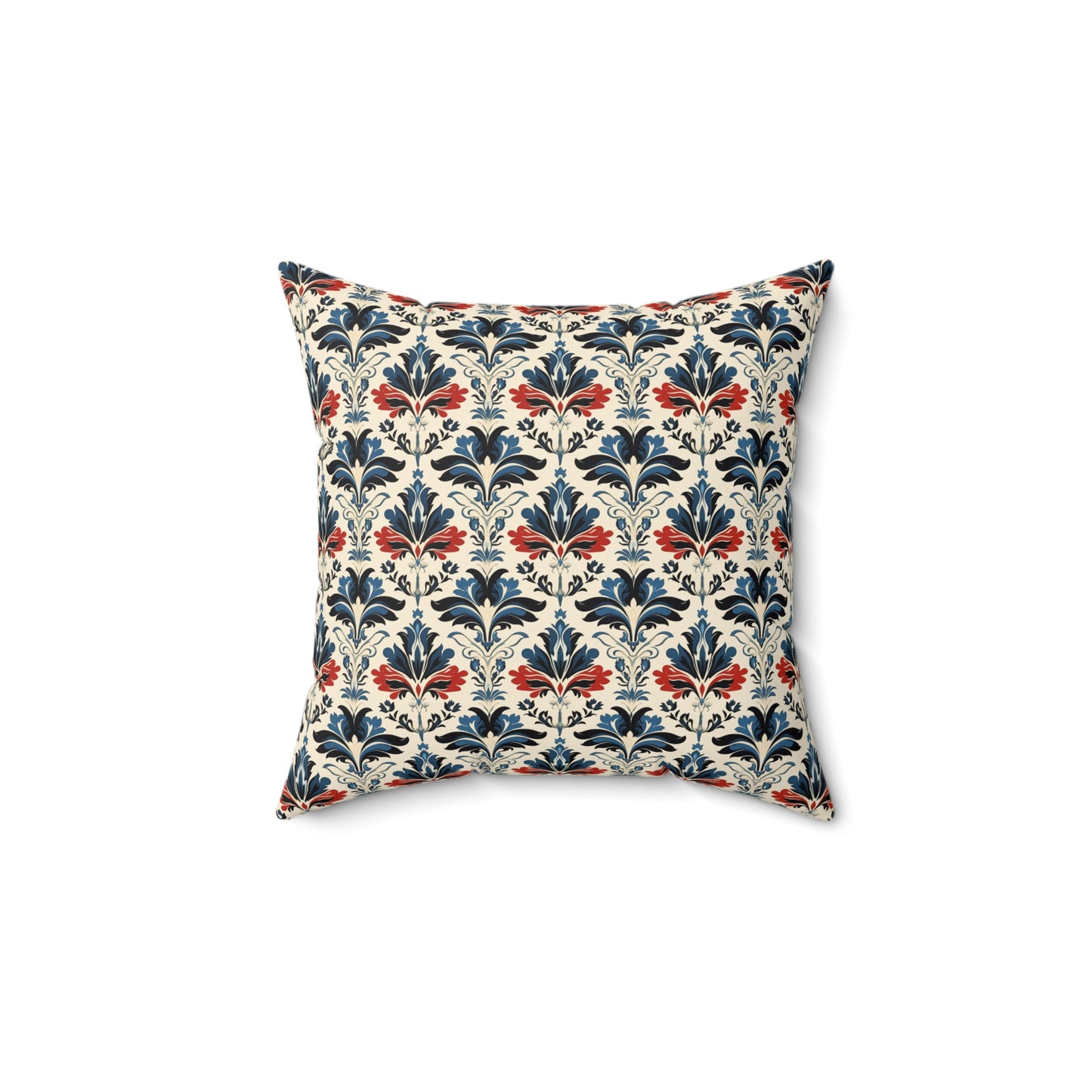 Majestic Floral Pattern Pillow - Spun Polyester Square Pillow