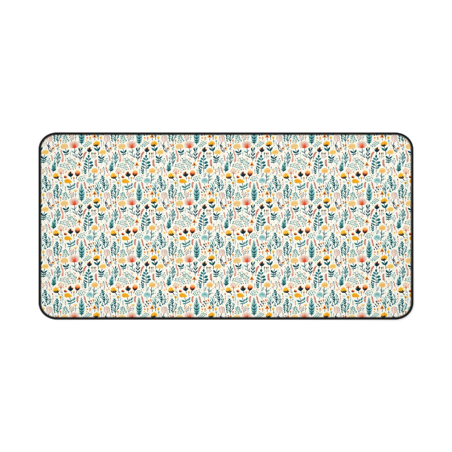 Calming Floral Pattern Desk Mat