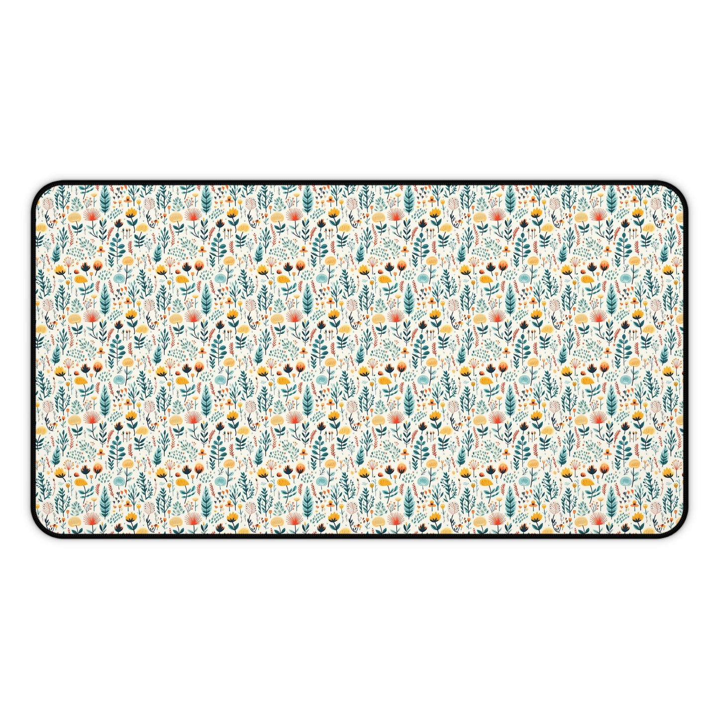 Calming Floral Pattern Desk Mat