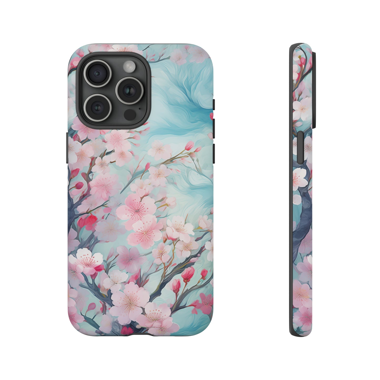 Blooming Spring Floral Style Phone Case / Beautiful Color Case - Tough Cases for iPhone 15, iPhone 14 and iPhone 13