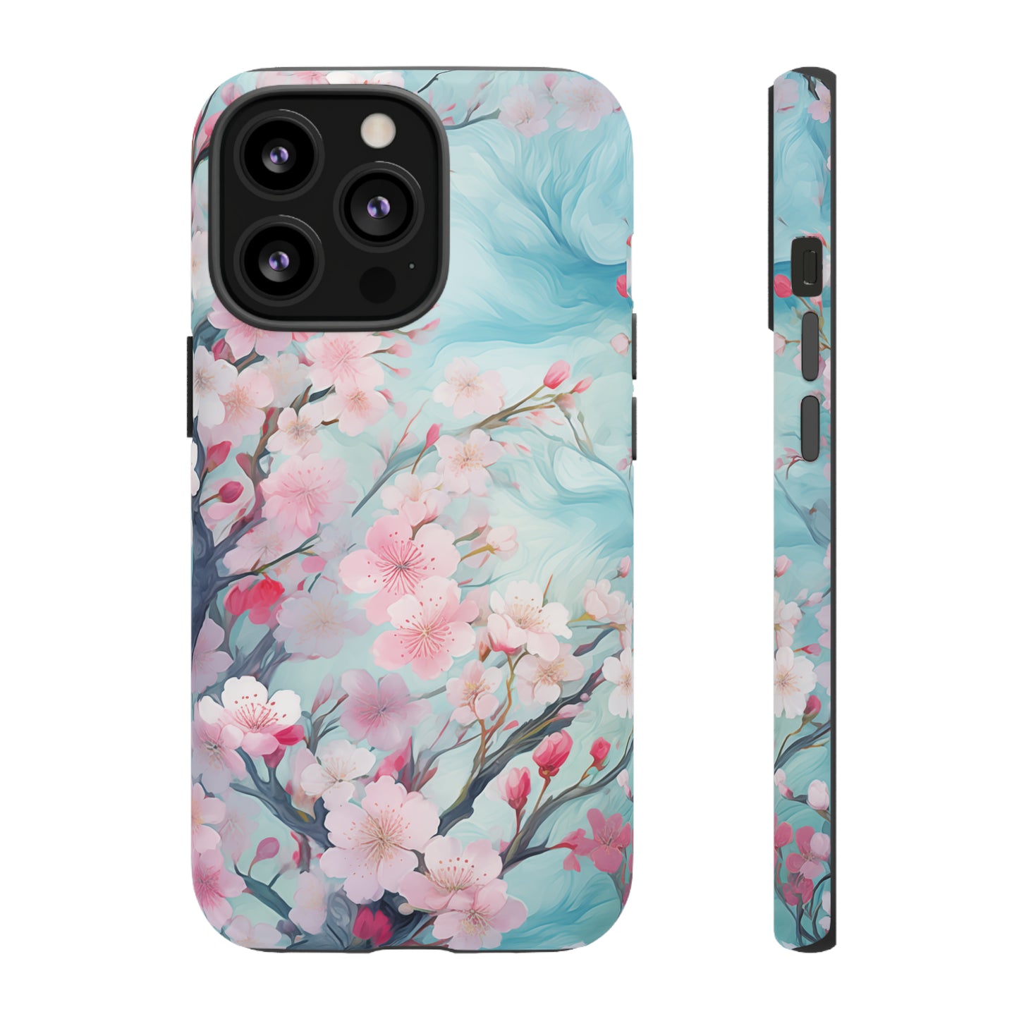 Blooming Spring Floral Style Phone Case / Beautiful Color Case - Tough Cases for iPhone 15, iPhone 14 and iPhone 13