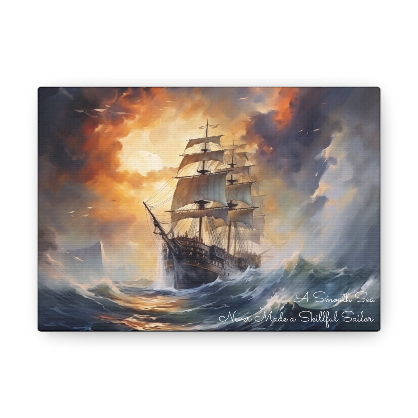 A Smooth Sea Never Made a Skillful Sailor Canvas Gallery Mini Wraps