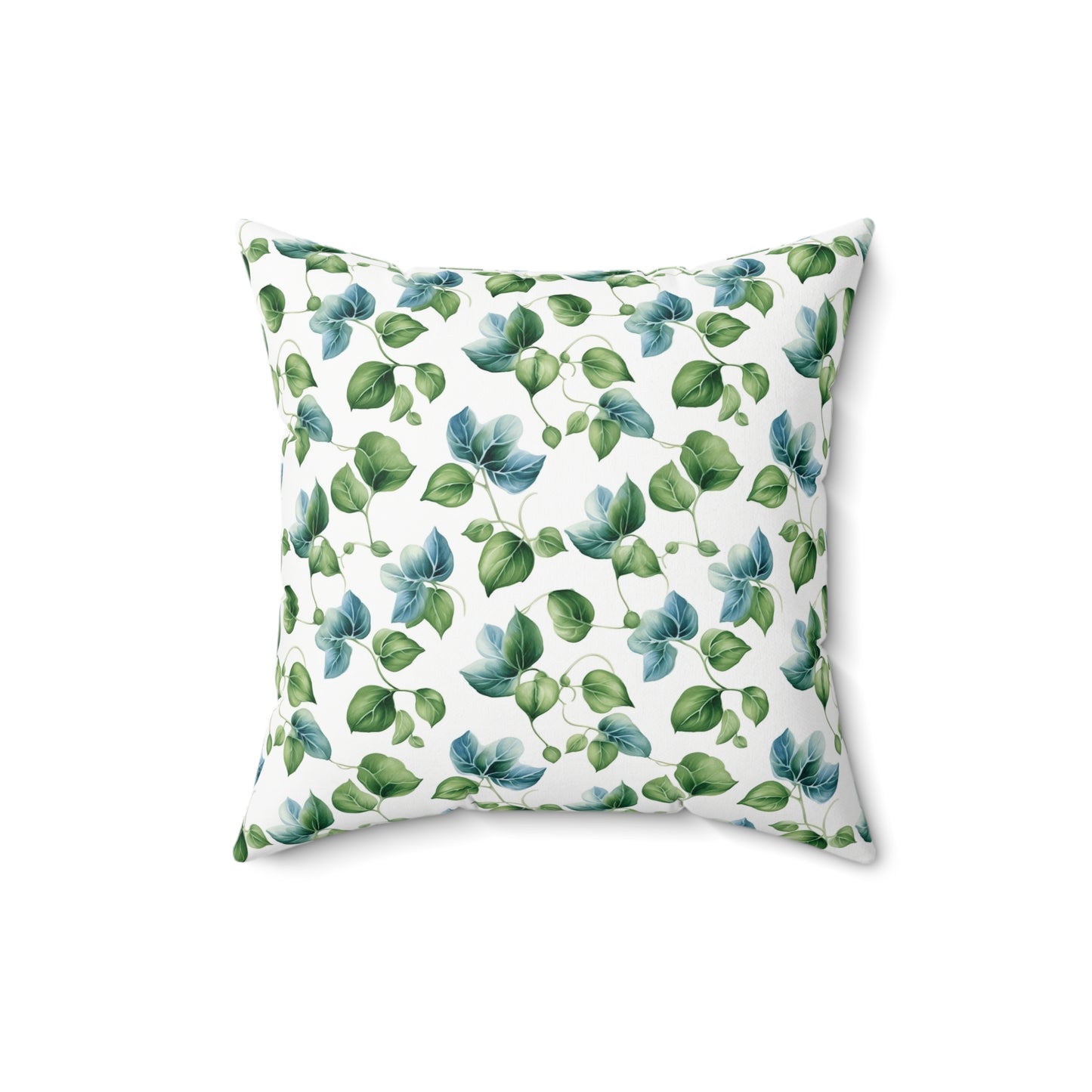 Gardening Lovers Collection - English Ivy (Hedera helix) Herbal Garden Plants Pattern - Spun Polyester Square Pillow - Perfect Gift