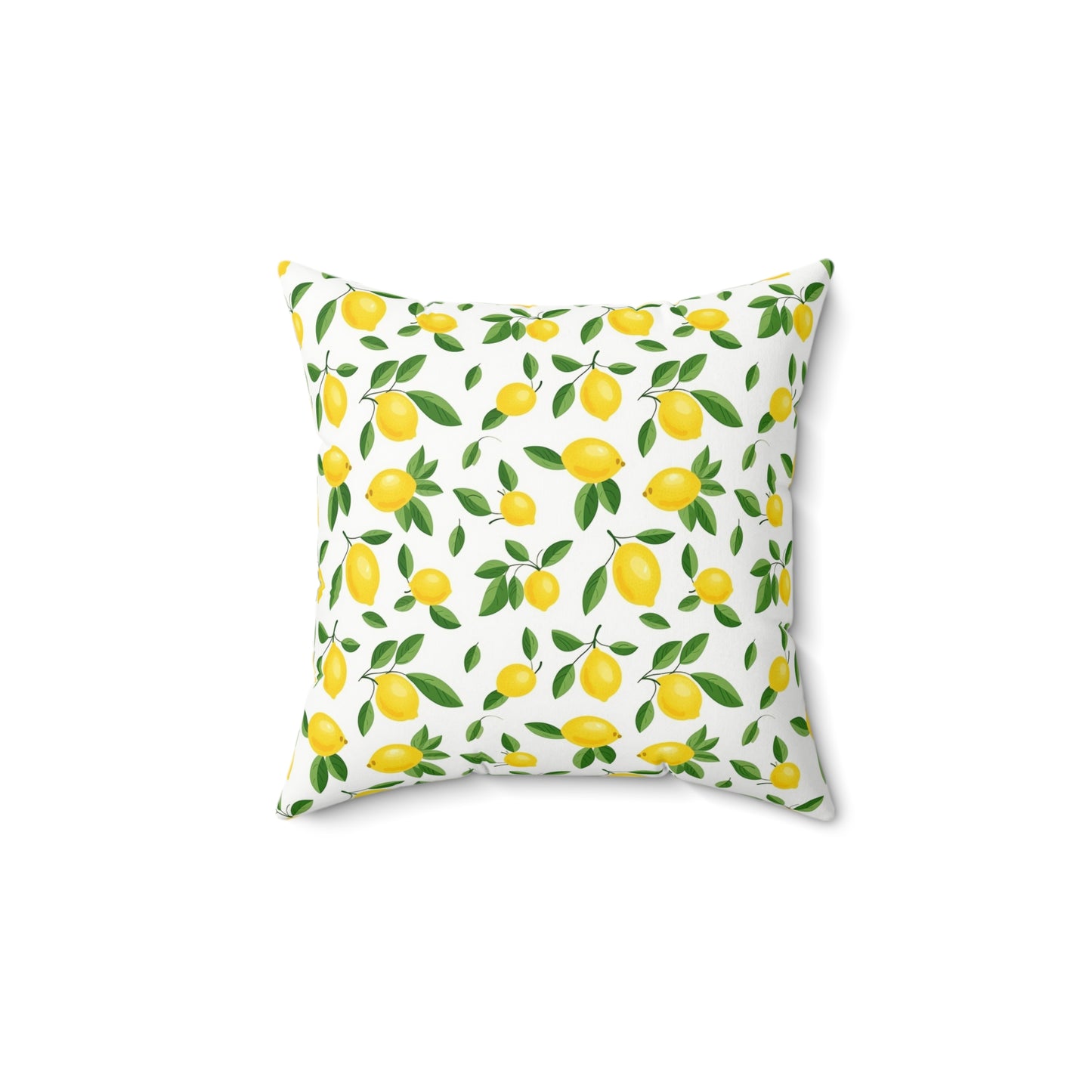 Gardening Lovers Collection - Classic Minimalist Summer Lemon Citrus Pattern Pillow - Spun Polyester Square Pillow