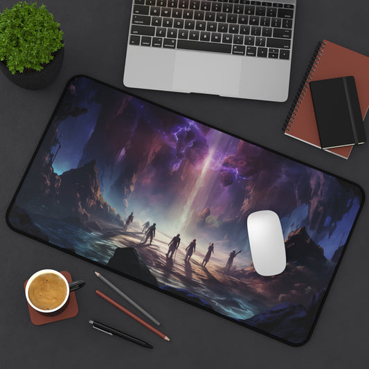 Epic Fantasy Friends Collection - "Soul-String Between Two Worlds" Watercolor Art Work Design - Neoprene Gaming Desk Mat / Cover