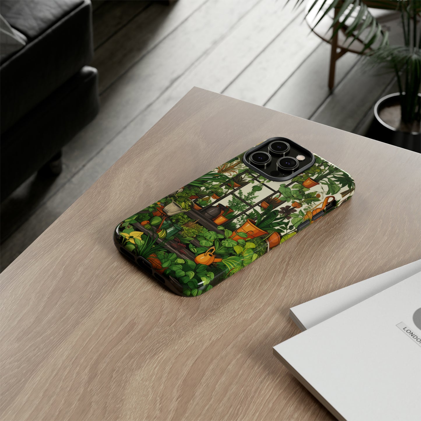 Joy of Gardening Abstract Drawing Style Phone Case / Beautiful Color Case - Tough Cases for iPhone 15, iPhone 14 and iPhone 13