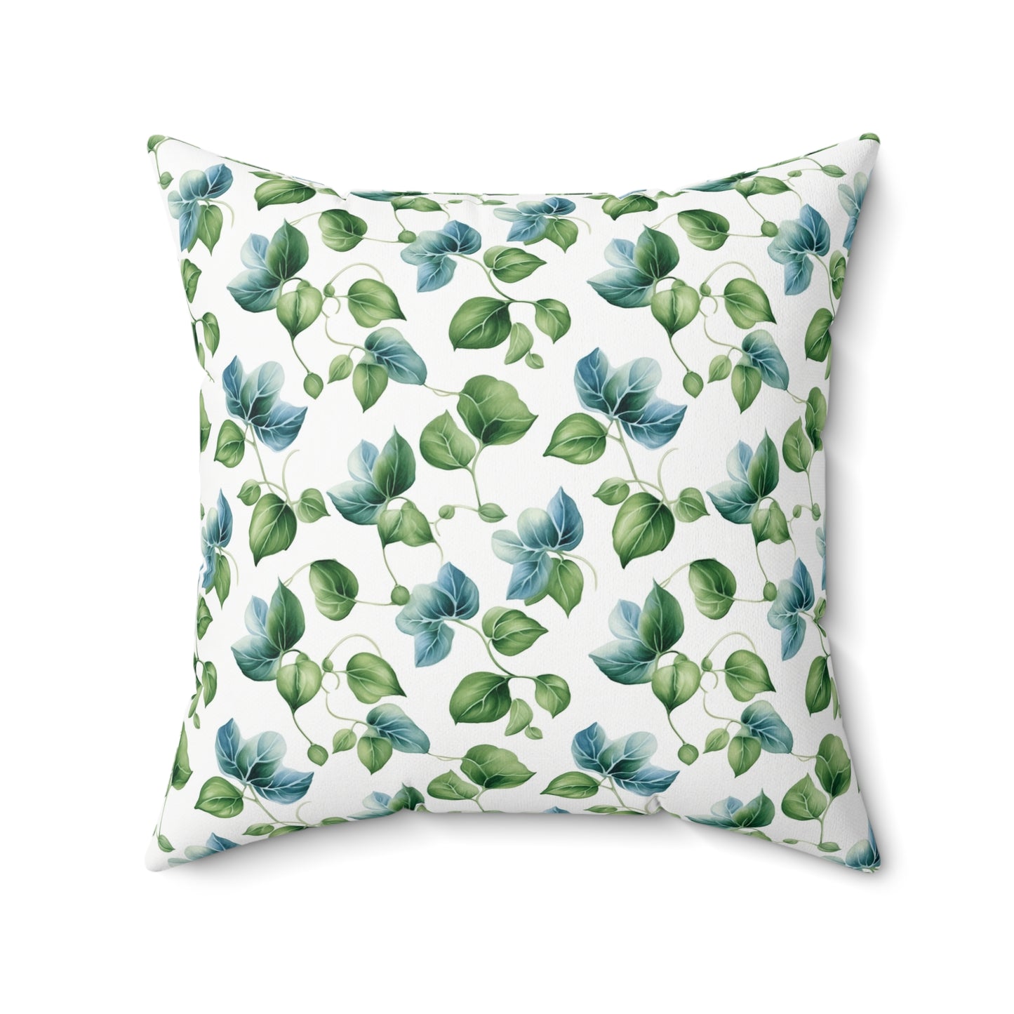 Gardening Lovers Collection - English Ivy (Hedera helix) Herbal Garden Plants Pattern - Spun Polyester Square Pillow - Perfect Gift