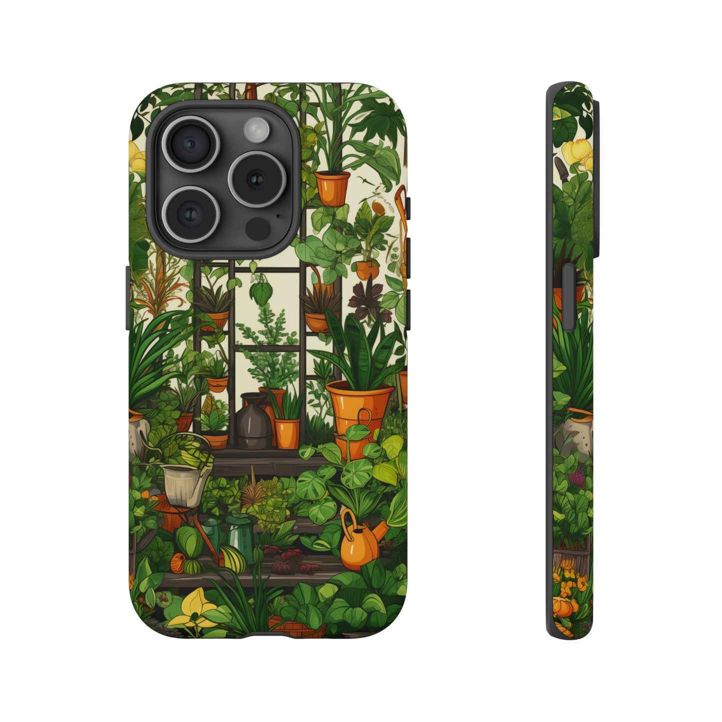 Joy of Gardening Abstract Drawing Style Phone Case / Beautiful Color Case - Tough Cases for iPhone 15, iPhone 14 and iPhone 13