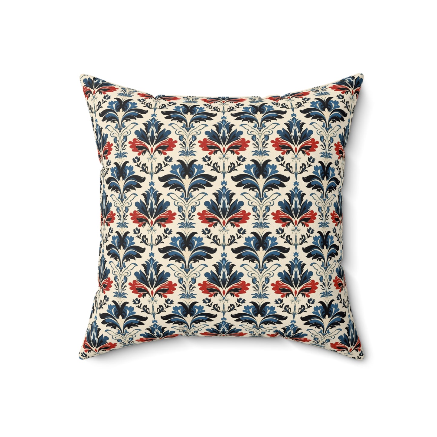 Majestic Floral Pattern Pillow - Spun Polyester Square Pillow