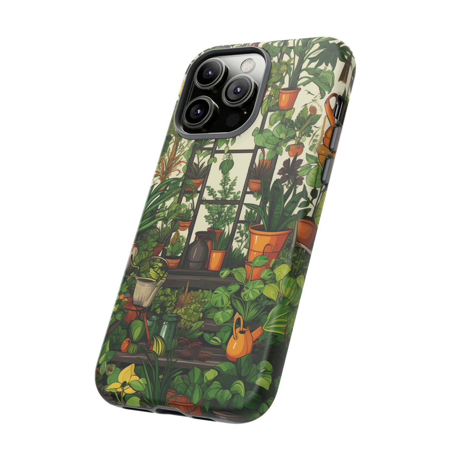 Joy of Gardening Abstract Drawing Style Phone Case / Beautiful Color Case - Tough Cases for iPhone 15, iPhone 14 and iPhone 13