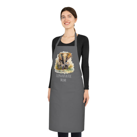 Happy Mother's Day Love - "Elephantastic Mom" / Elephant Mom - Edition - Perfect Mothers Day Gift - Cotton Apron / Kitchen Accessoire