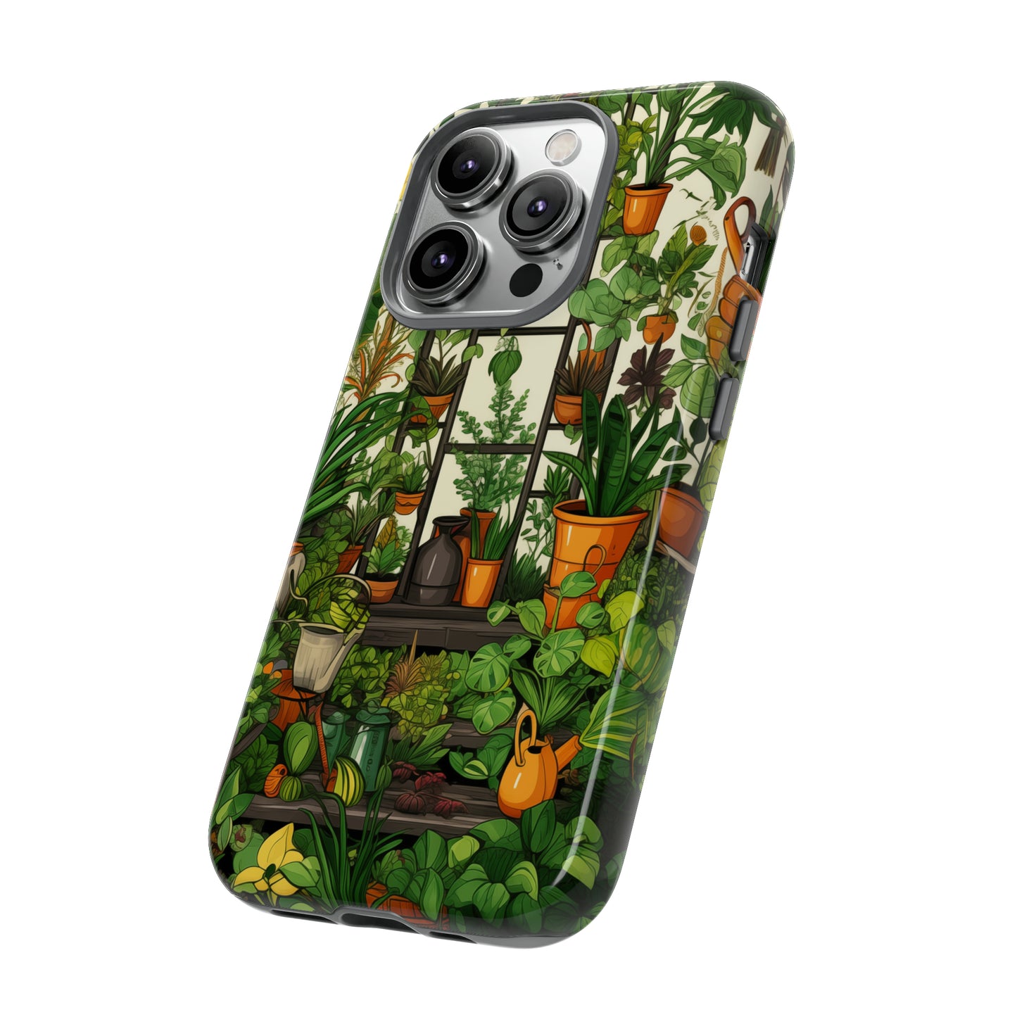 Joy of Gardening Abstract Drawing Style Phone Case / Beautiful Color Case - Tough Cases for iPhone 15, iPhone 14 and iPhone 13