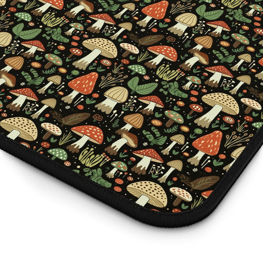 Cozy Mushroom Pattern Desk Mat