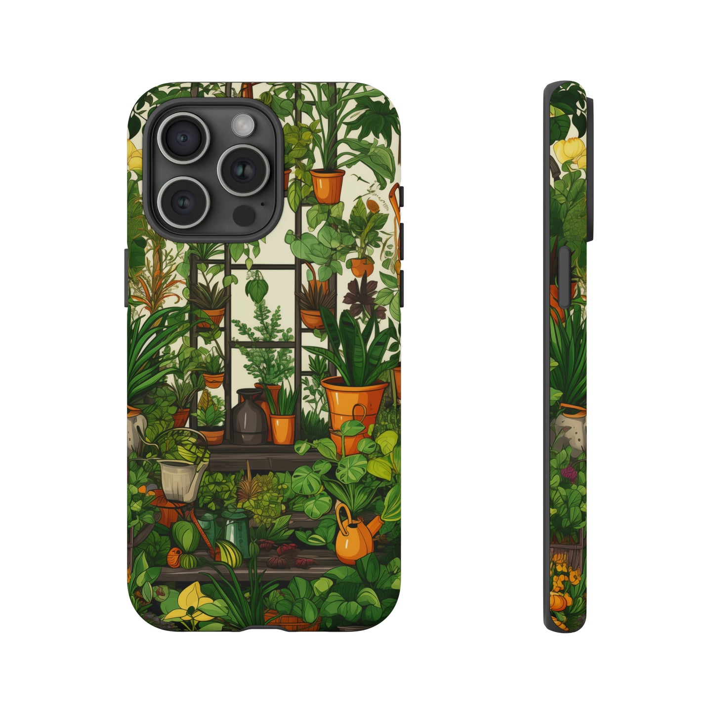 Joy of Gardening Abstract Drawing Style Phone Case / Beautiful Color Case - Tough Cases for iPhone 15, iPhone 14 and iPhone 13