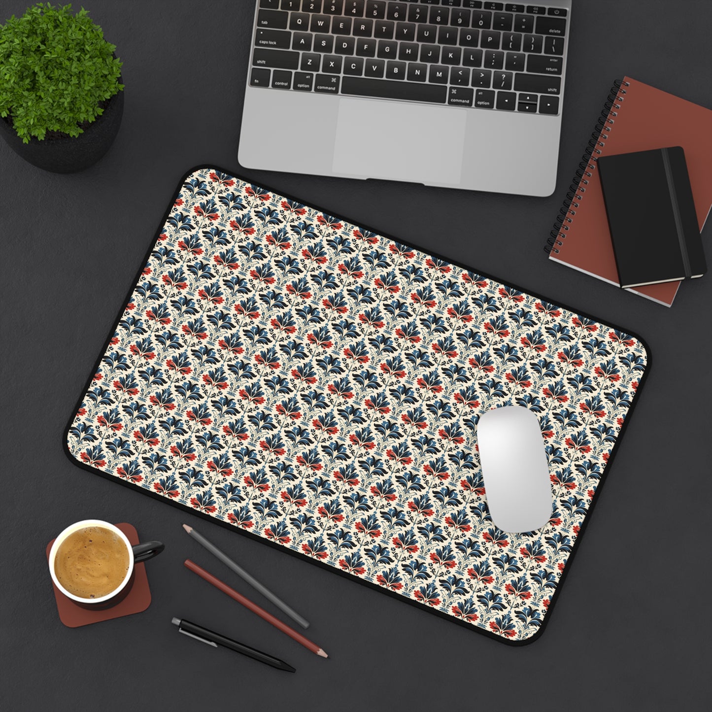 Majestic Floral Pattern Desk Mat