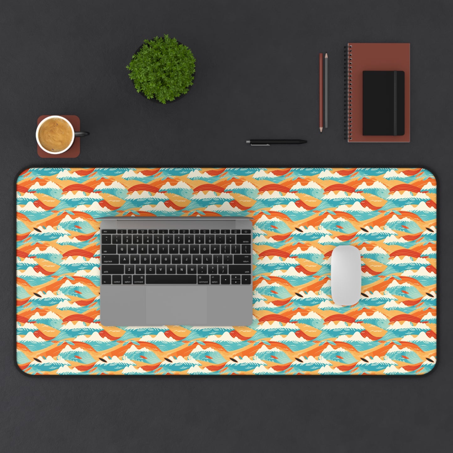 Colorful Surfing Pattern Desk Mat