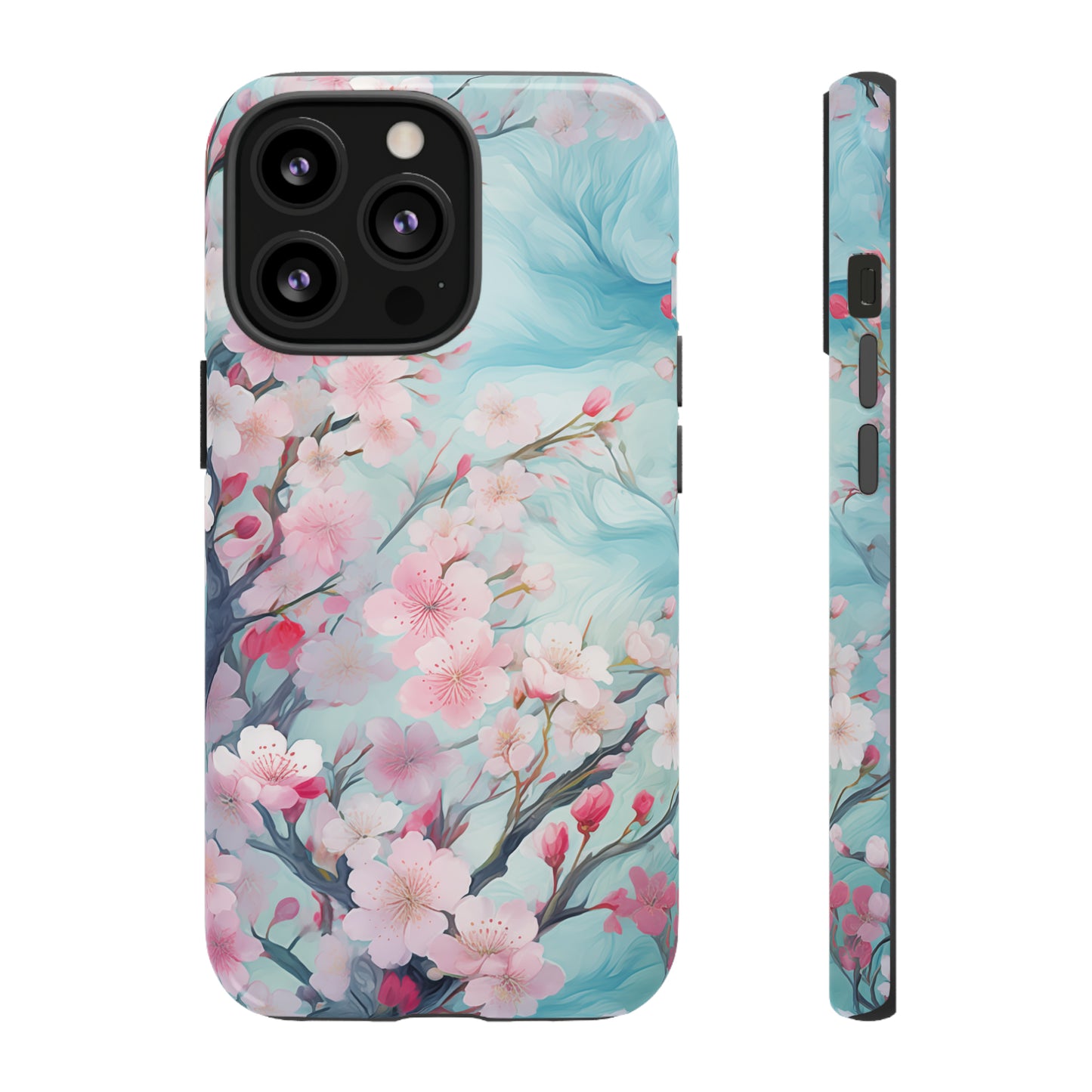 Blooming Spring Floral Style Phone Case / Beautiful Color Case - Tough Cases for iPhone 15, iPhone 14 and iPhone 13