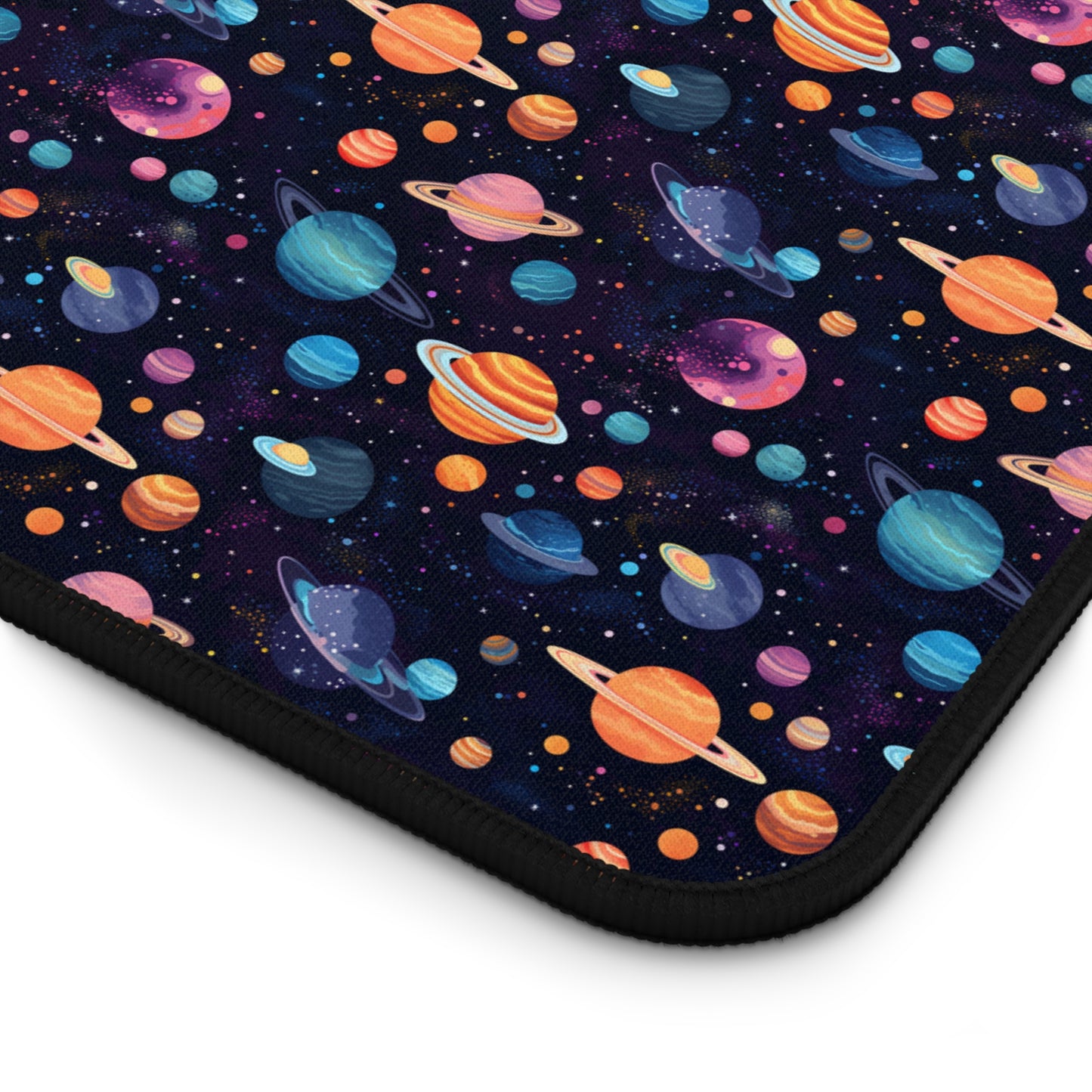 Colorful Planets Pattern Desk Mat