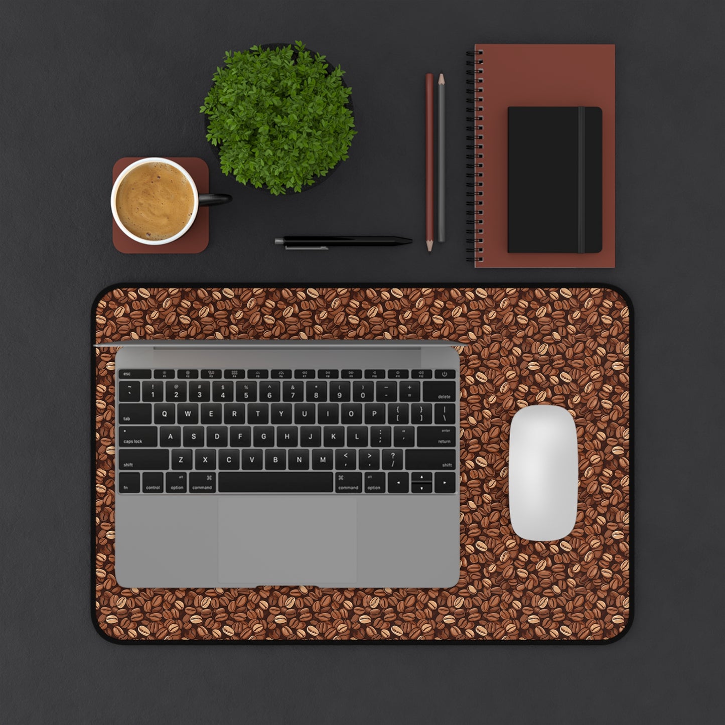 Coffee Beans Craving Pattern Desk Mat