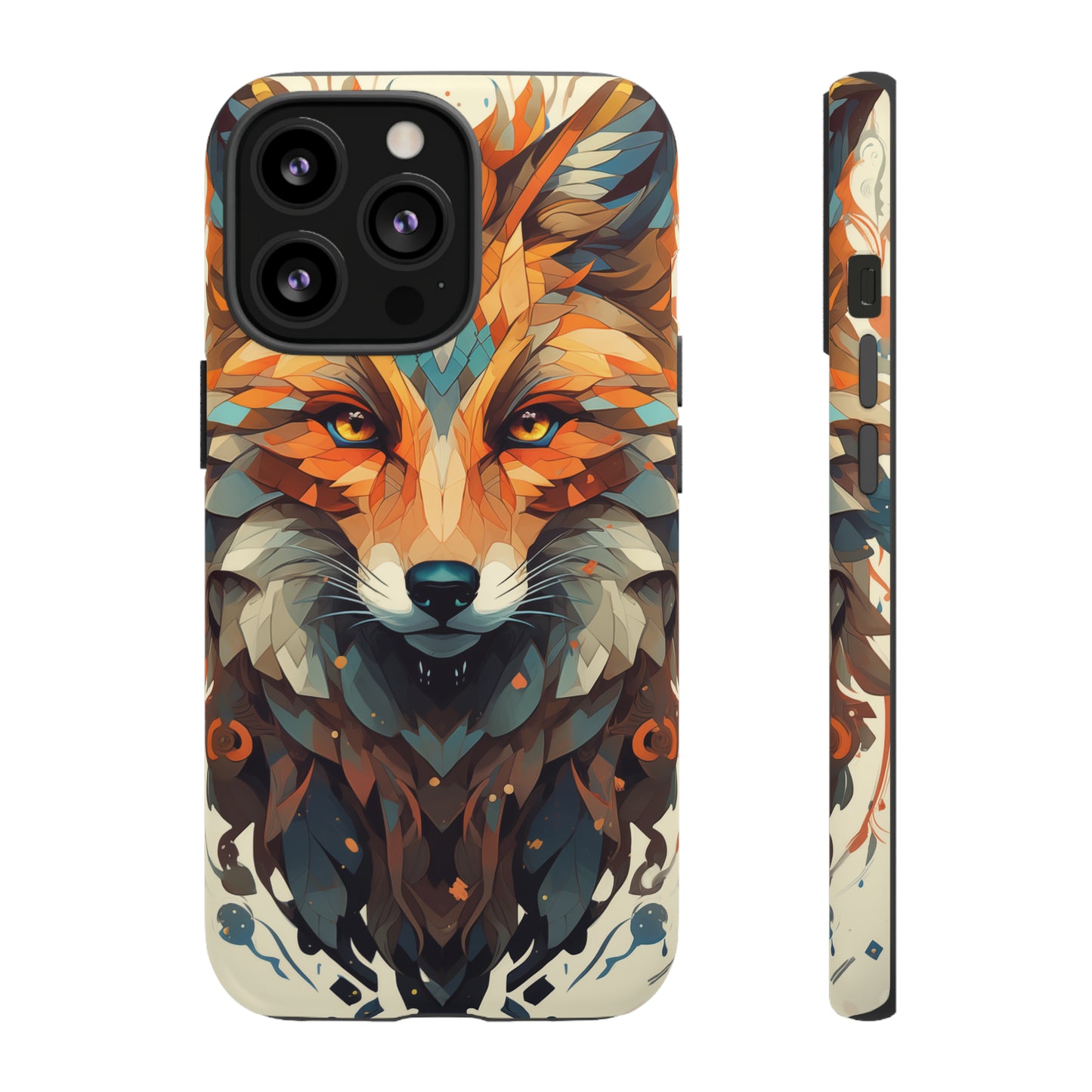 Majestic Fox Polygon Style Phone Case / Beautiful Color Case - Tough Cases for iPhone 15, iPhone 14 and iPhone 13