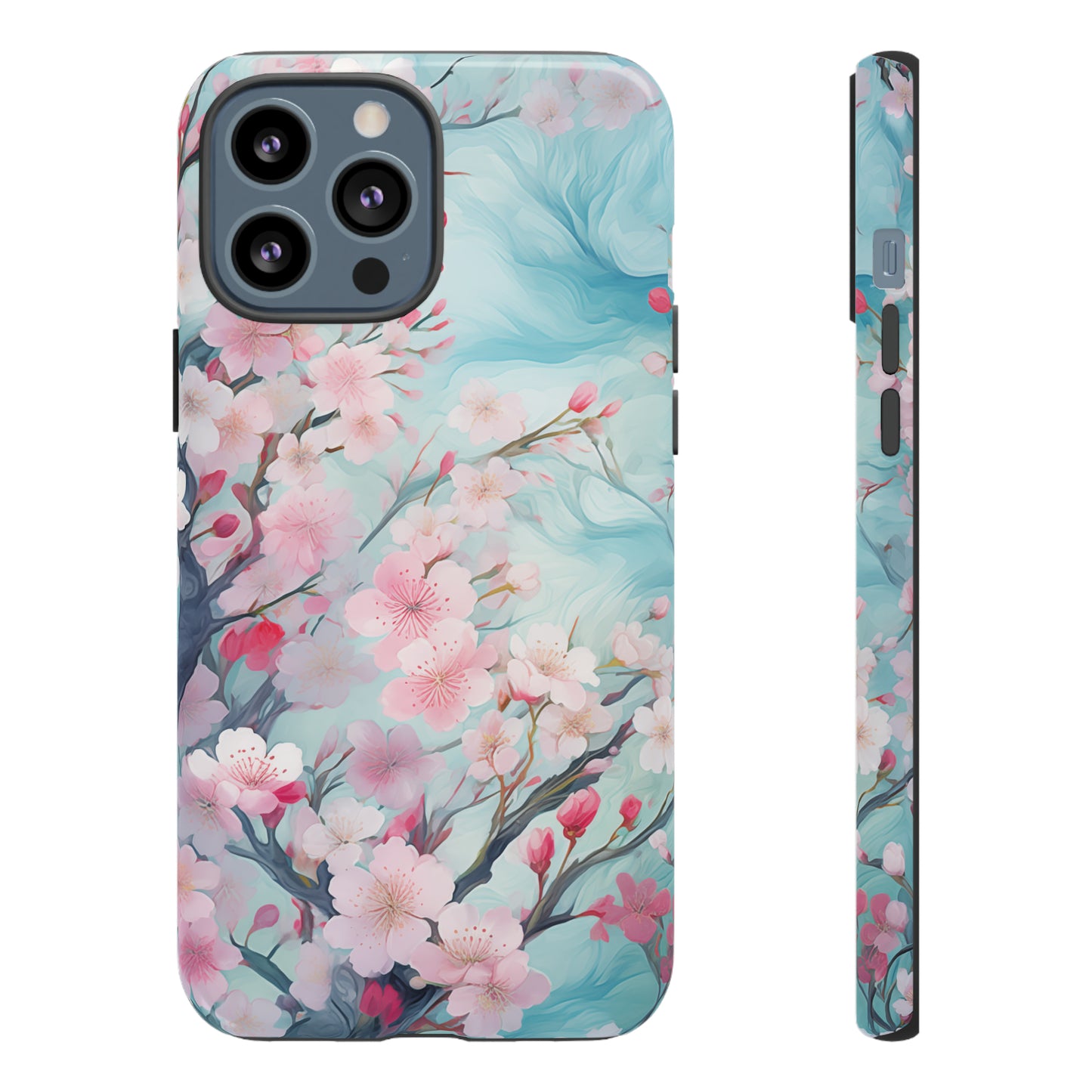 Blooming Spring Floral Style Phone Case / Beautiful Color Case - Tough Cases for iPhone 15, iPhone 14 and iPhone 13