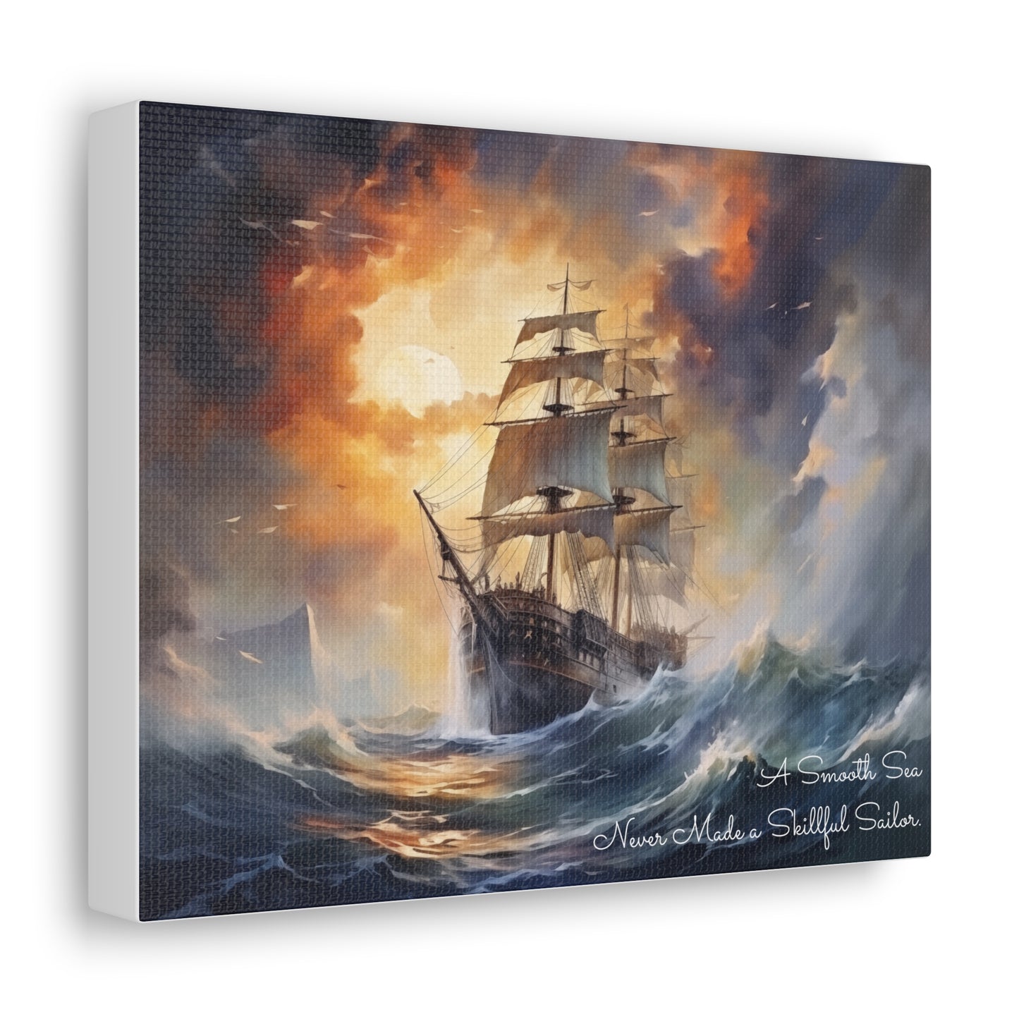 A Smooth Sea Never Made a Skillful Sailor Canvas Gallery Mini Wraps