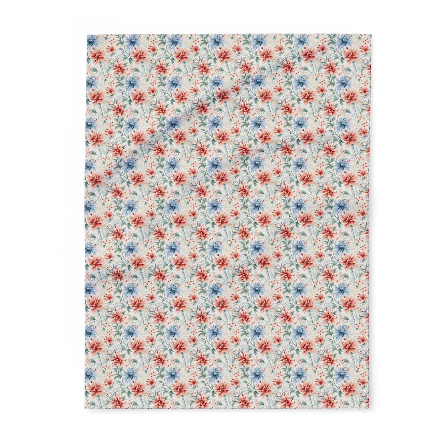 Refreshening Floral Pattern Design Arctic Fleece Blanket