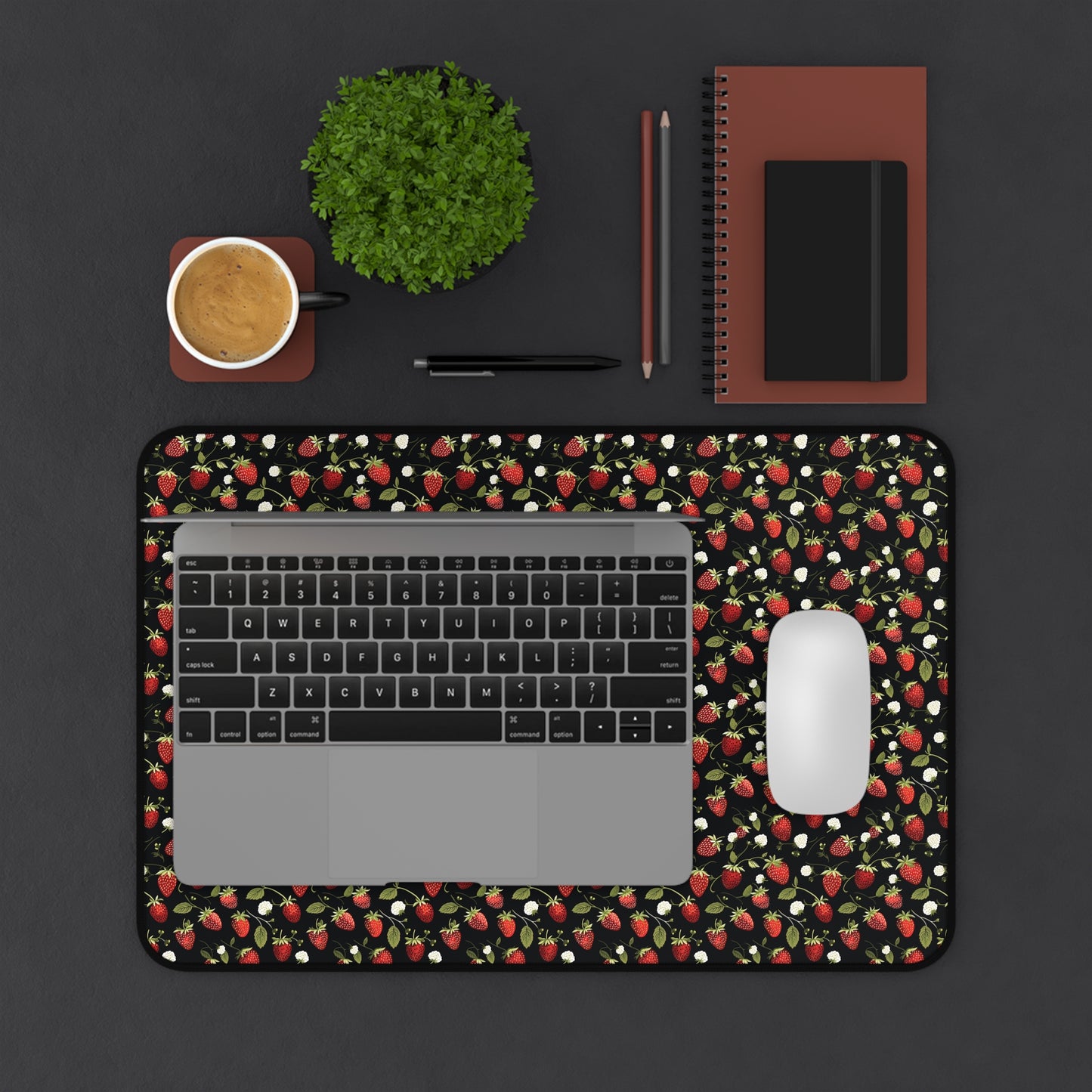 Yummy Strawberry Pattern Desk Mat