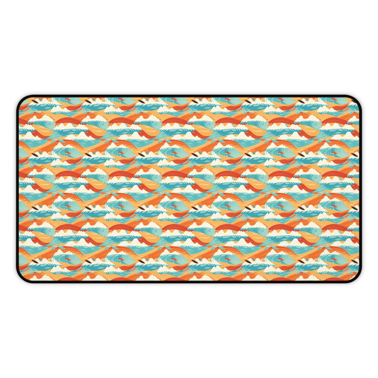 Colorful Surfing Pattern Desk Mat