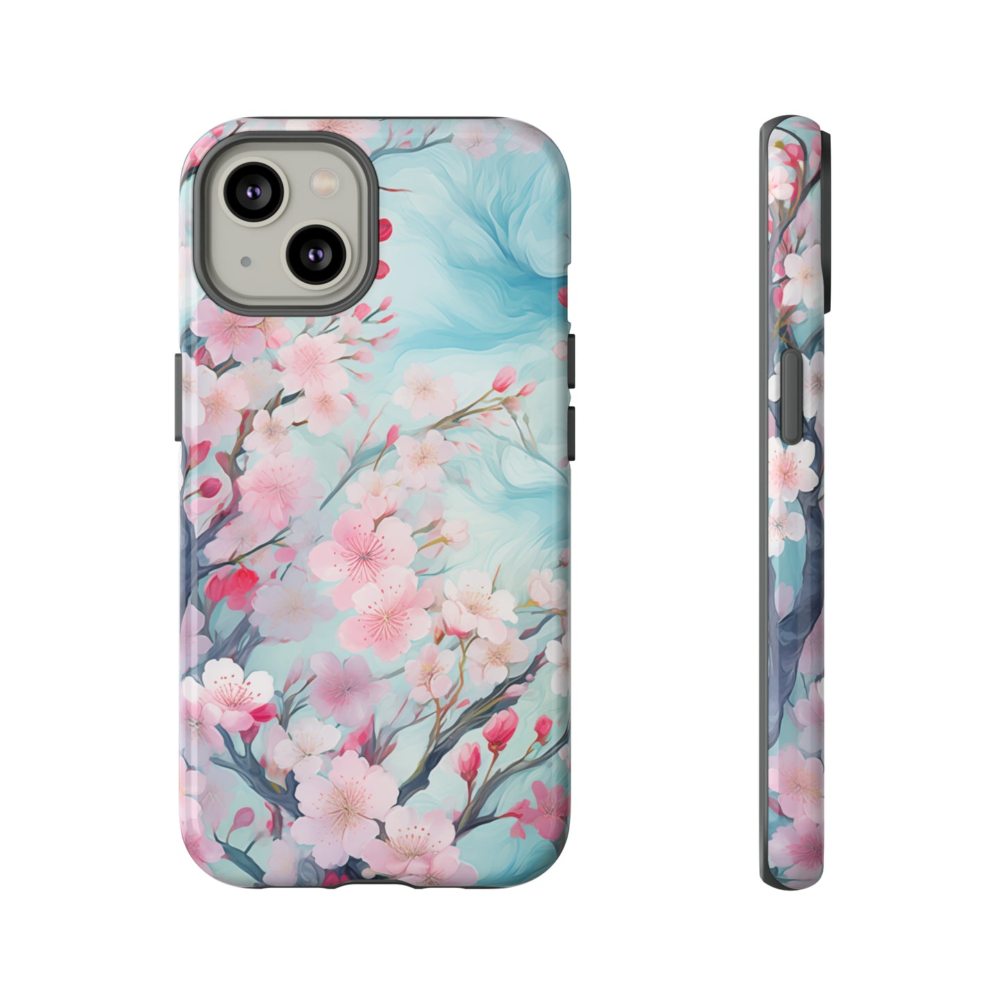 Blooming Spring Floral Style Phone Case / Beautiful Color Case - Tough Cases for iPhone 15, iPhone 14 and iPhone 13